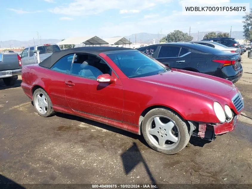 2001 Mercedes-Benz Clk 430 VIN: WDBLK70G91F054875 Lot: 40498675