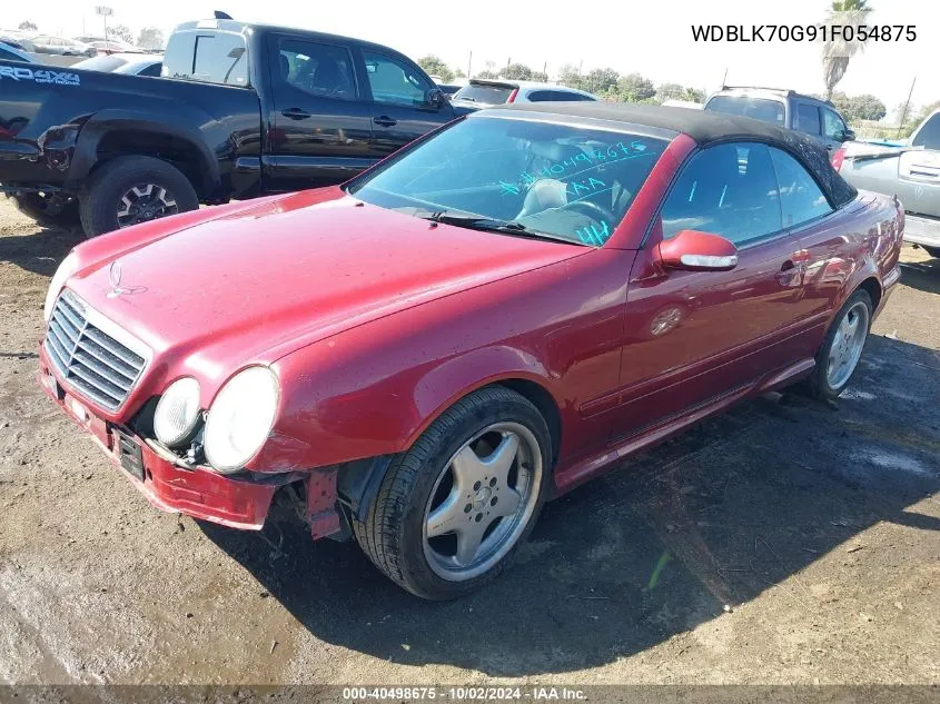 2001 Mercedes-Benz Clk 430 VIN: WDBLK70G91F054875 Lot: 40498675