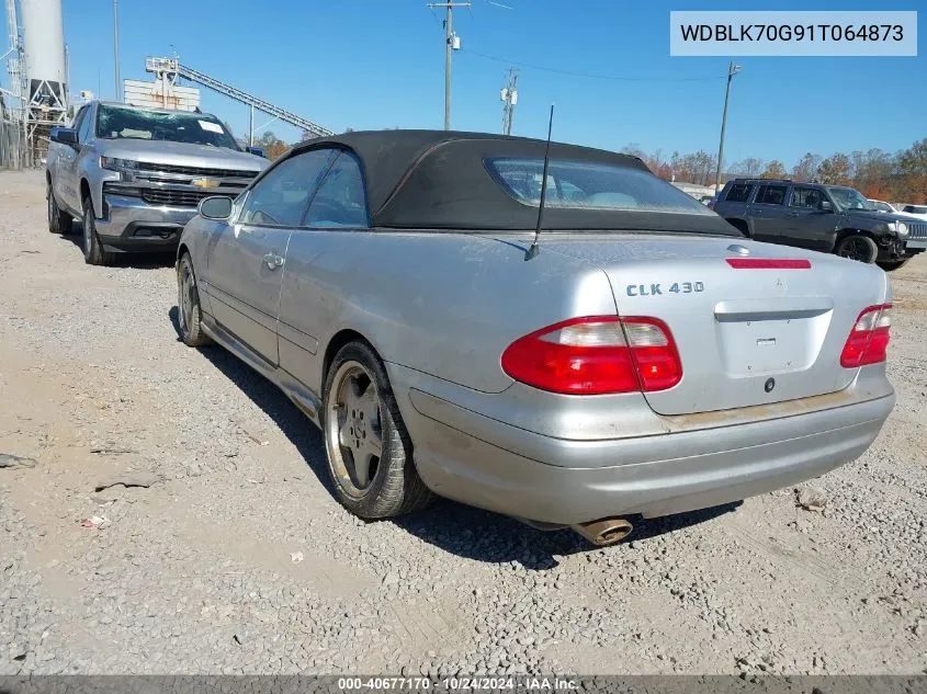 2001 Mercedes-Benz Clk 430 VIN: WDBLK70G91T064873 Lot: 40677170