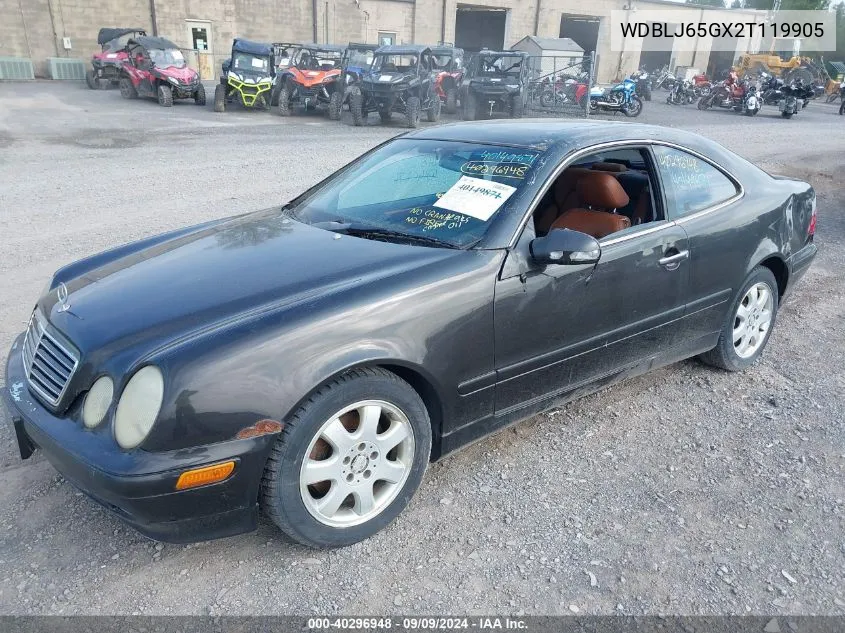 2002 Mercedes-Benz Clk 320 VIN: WDBLJ65GX2T119905 Lot: 40296948