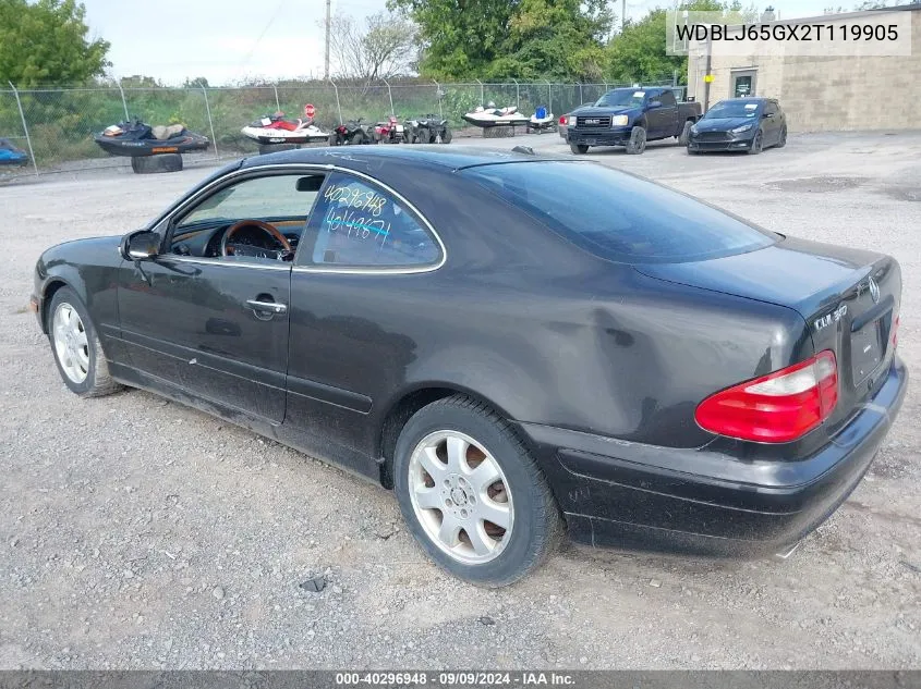 2002 Mercedes-Benz Clk 320 VIN: WDBLJ65GX2T119905 Lot: 40296948