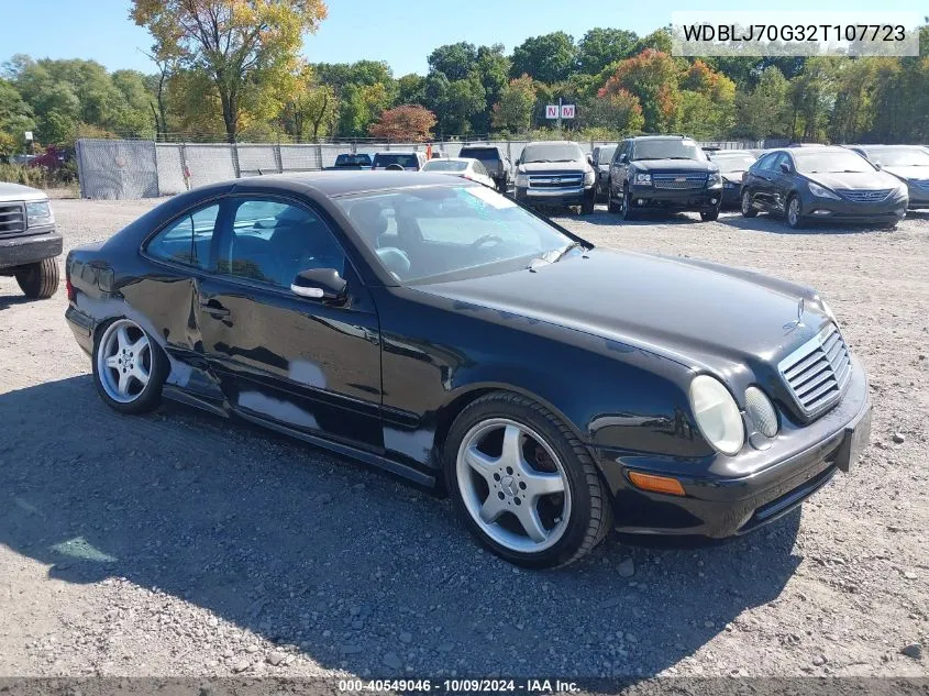 2002 Mercedes-Benz Clk 430 VIN: WDBLJ70G32T107723 Lot: 40549046