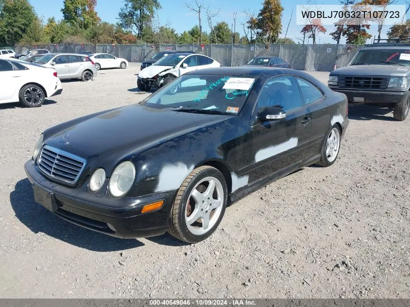 2002 Mercedes-Benz Clk 430 VIN: WDBLJ70G32T107723 Lot: 40549046