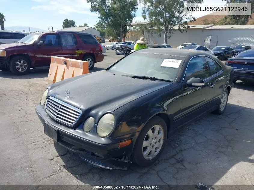 2002 Mercedes-Benz Clk 320 VIN: WDBLJ65G62T122946 Lot: 40588052