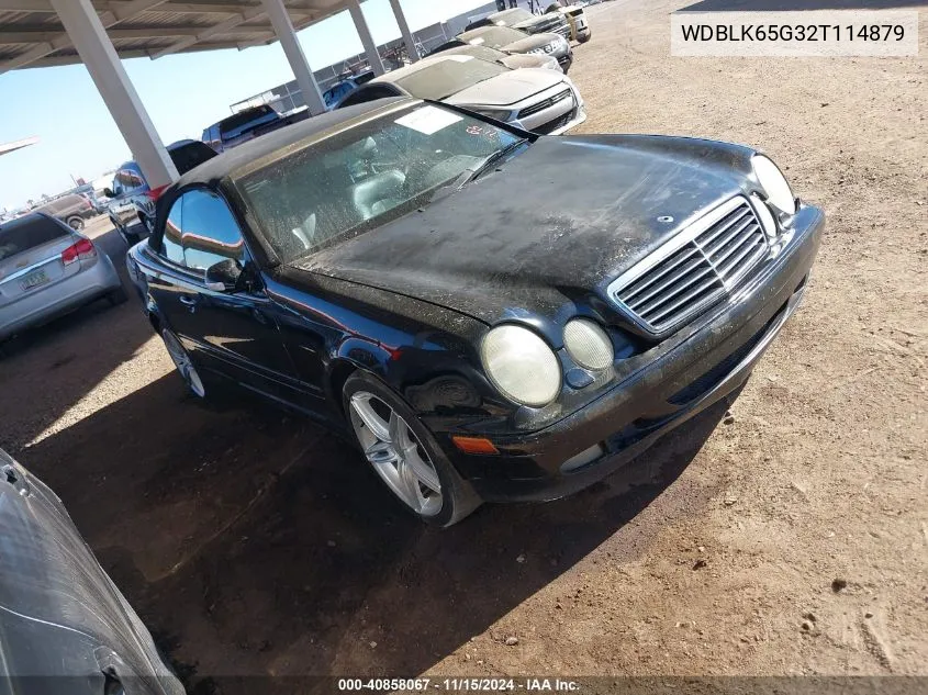 2002 Mercedes-Benz Clk 320 VIN: WDBLK65G32T114879 Lot: 40858067