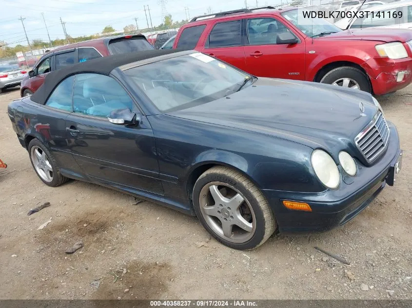 2003 Mercedes-Benz Clk 430 VIN: WDBLK70GX3T141169 Lot: 40358237