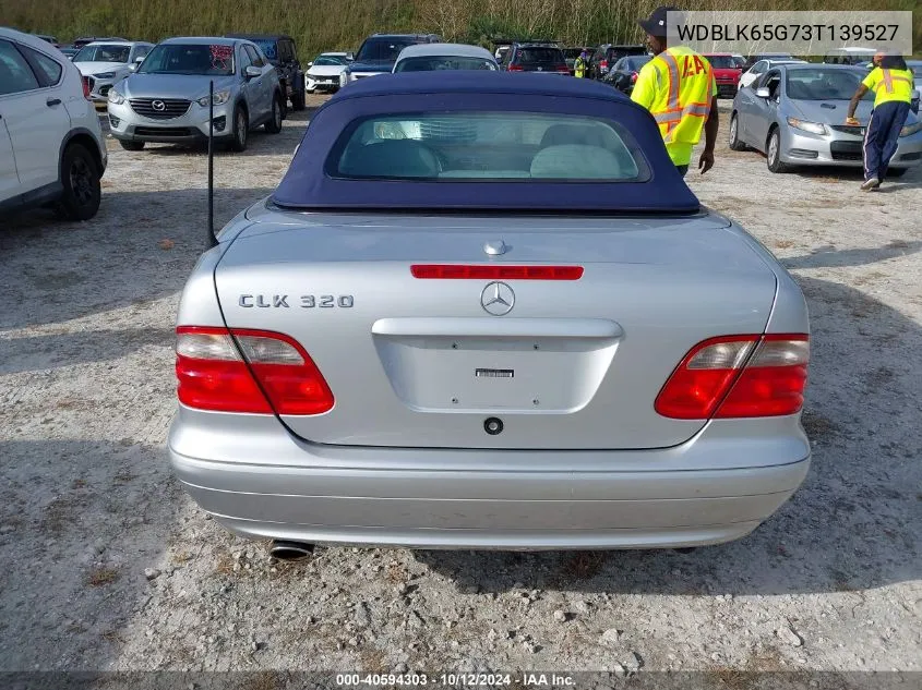 2003 Mercedes-Benz Clk 320 VIN: WDBLK65G73T139527 Lot: 40594303