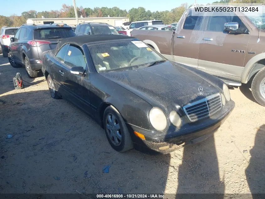 2003 Mercedes-Benz Clk 320 VIN: WDBLK65G23T132484 Lot: 40616908