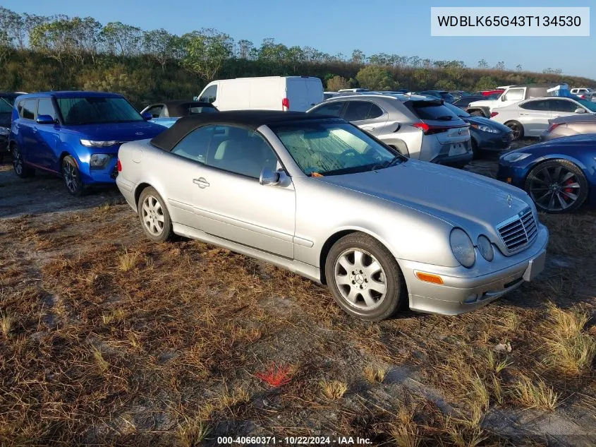 2003 Mercedes-Benz Clk 320 VIN: WDBLK65G43T134530 Lot: 40660371