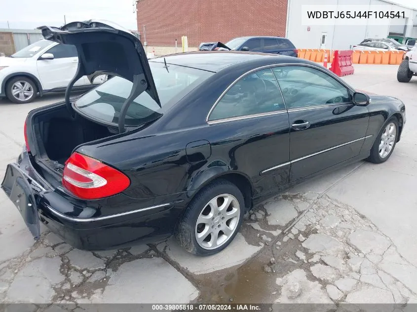 2004 Mercedes-Benz Clk 320 VIN: WDBTJ65J44F104541 Lot: 39805818