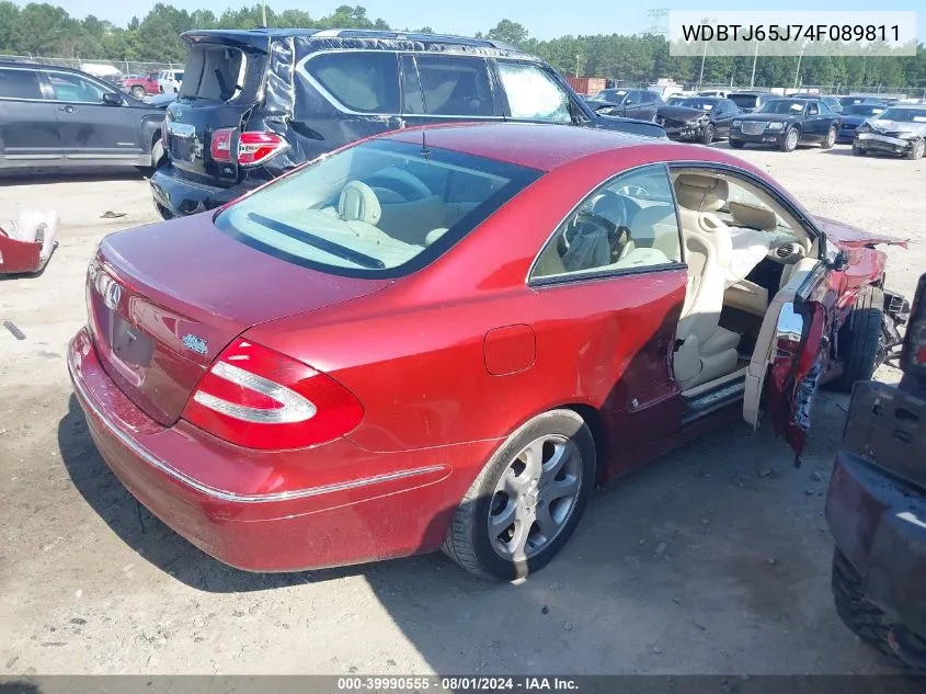 2004 Mercedes-Benz Clk 320C VIN: WDBTJ65J74F089811 Lot: 39990555