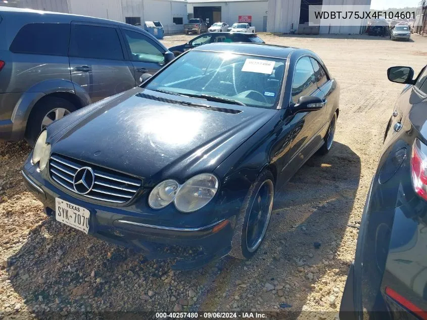 2004 Mercedes-Benz Clk 500 VIN: WDBTJ75JX4F104601 Lot: 40257480