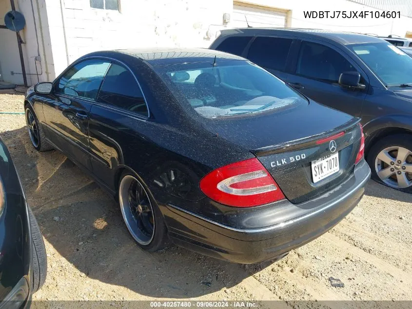 2004 Mercedes-Benz Clk 500 VIN: WDBTJ75JX4F104601 Lot: 40257480