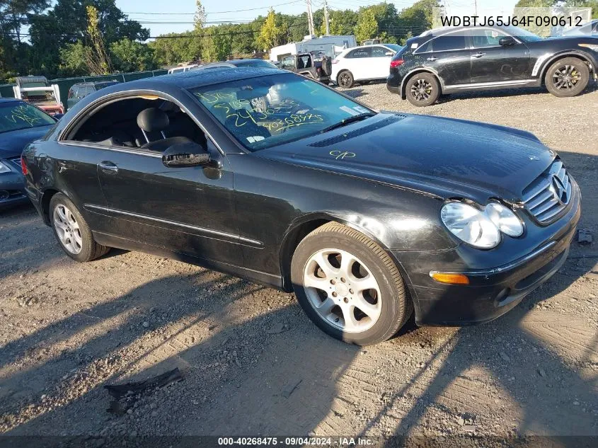 2004 Mercedes-Benz Clk 320 VIN: WDBTJ65J64F090612 Lot: 40268475