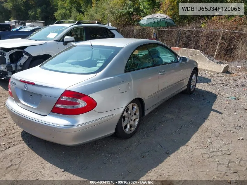 2004 Mercedes-Benz Clk 320 VIN: WDBTJ65J34F120066 Lot: 40341978