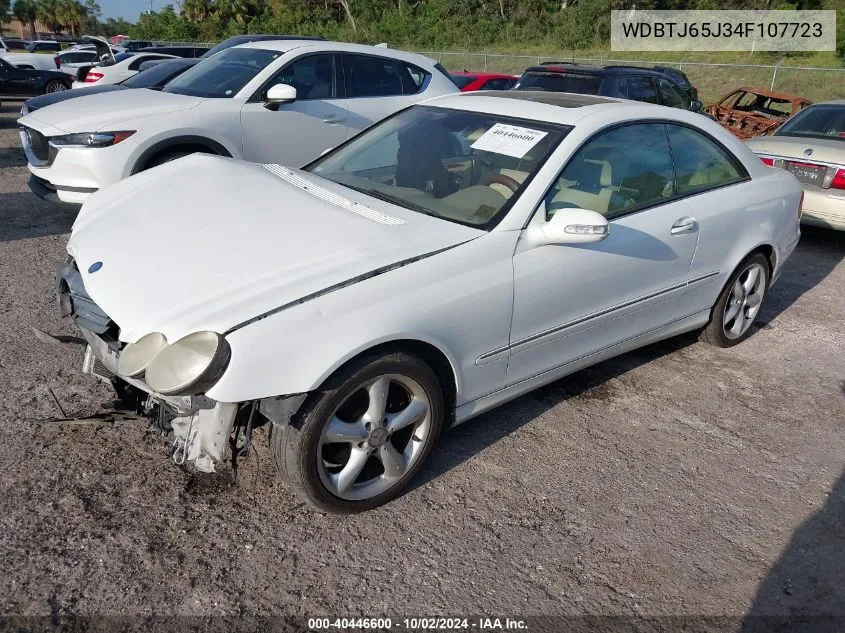 2004 Mercedes-Benz Clk 320 VIN: WDBTJ65J34F107723 Lot: 40446600