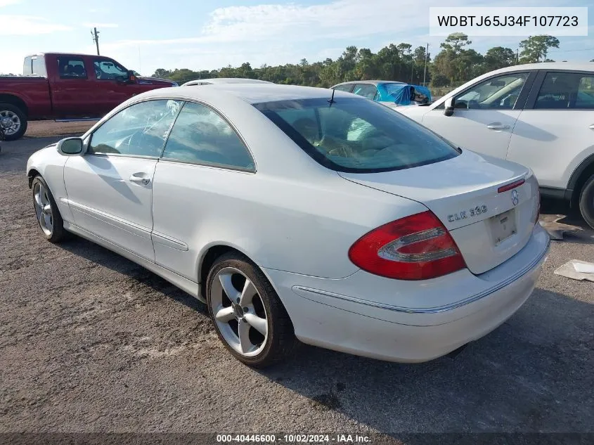 2004 Mercedes-Benz Clk 320 VIN: WDBTJ65J34F107723 Lot: 40446600