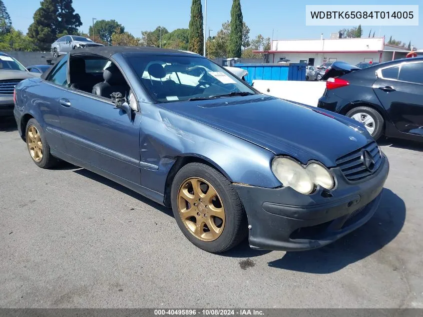 2004 Mercedes-Benz Clk 320 VIN: WDBTK65G84T014005 Lot: 40495896