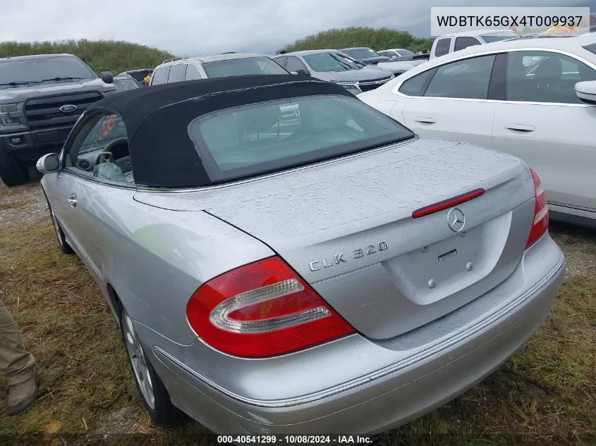 2004 Mercedes-Benz Clk 320 VIN: WDBTK65GX4T009937 Lot: 40541299