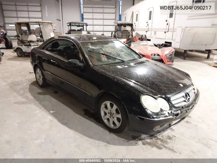 2004 Mercedes-Benz Clk 320C VIN: WDBTJ65J04F090217 Lot: 40545582