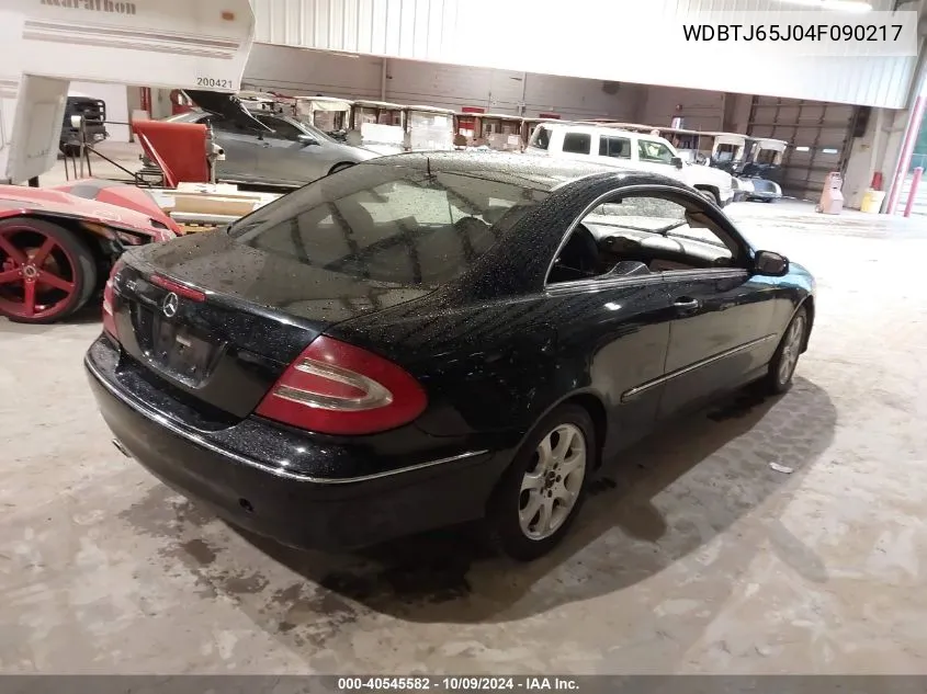 2004 Mercedes-Benz Clk 320C VIN: WDBTJ65J04F090217 Lot: 40545582