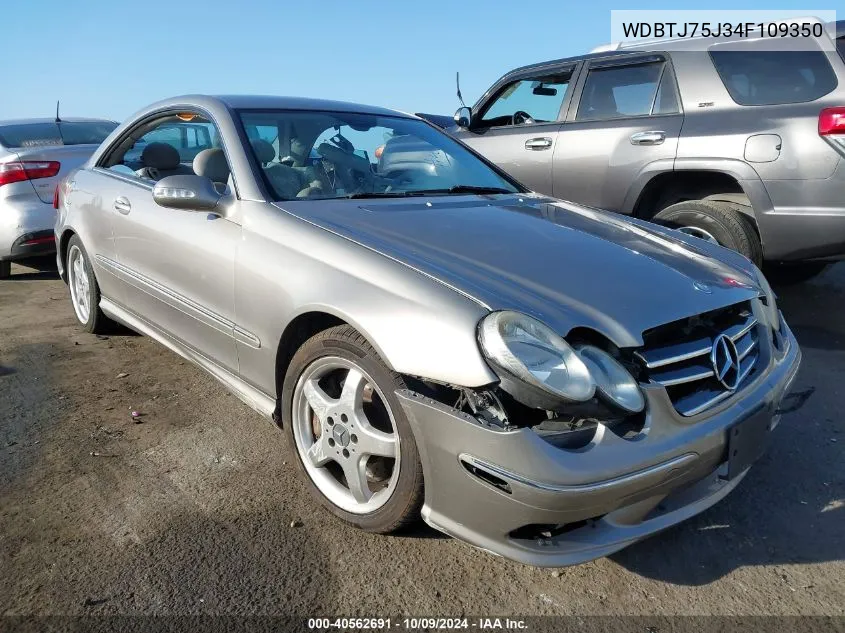 2004 Mercedes-Benz Clk 500 500 VIN: WDBTJ75J34F109350 Lot: 40562691