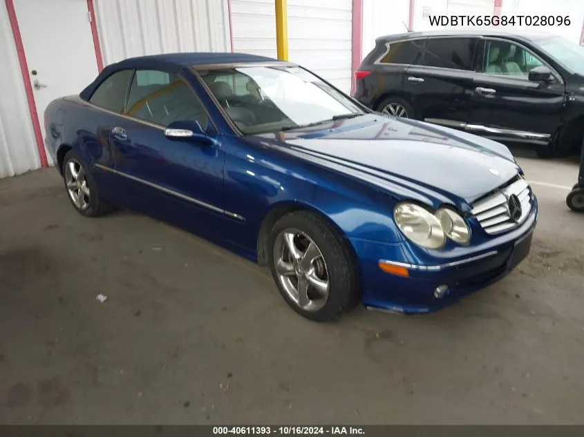 2004 Mercedes-Benz Clk 320 VIN: WDBTK65G84T028096 Lot: 40611393