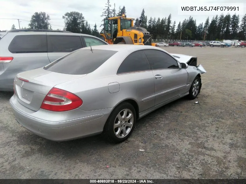 2004 Mercedes-Benz Clk 320 VIN: WDBTJ65J74F079991 Lot: 40693710