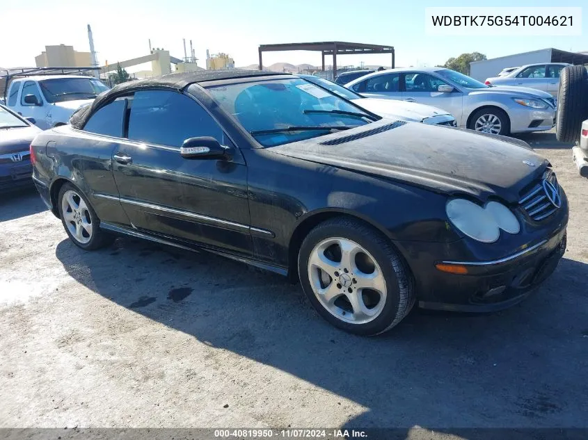 2004 Mercedes-Benz Clk 500 VIN: WDBTK75G54T004621 Lot: 40819950