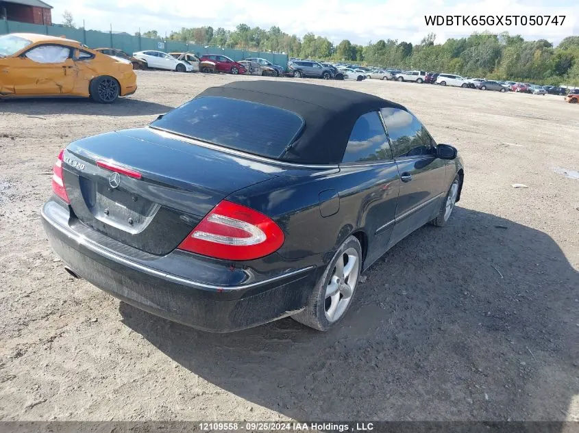 2005 Mercedes-Benz Clk-Class VIN: WDBTK65GX5T050747 Lot: 12109558