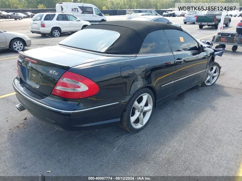 2005 Mercedes-Benz Clk 320 VIN: WDBTK65J85F124287 Lot: 40087774