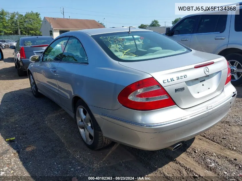 2005 Mercedes-Benz Clk 320 VIN: WDBTJ65JX5F134368 Lot: 40182363