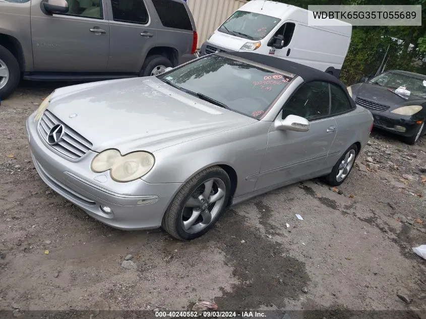 2005 Mercedes-Benz Clk 320 VIN: WDBTK65G35T055689 Lot: 40240552