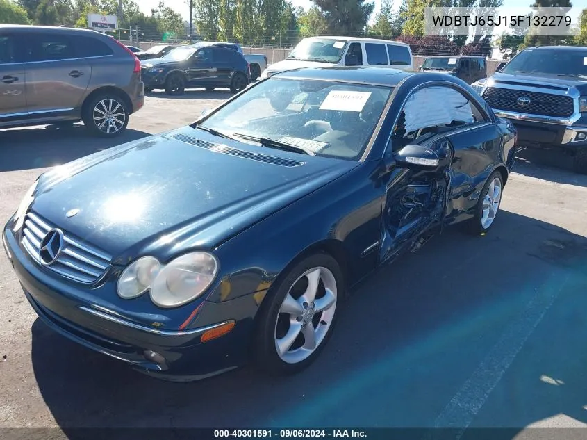 2005 Mercedes-Benz Clk 320 VIN: WDBTJ65J15F132279 Lot: 40301591