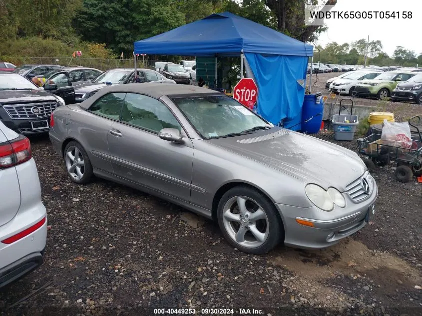 2005 Mercedes-Benz Clk 320 VIN: WDBTK65G05T054158 Lot: 40449253