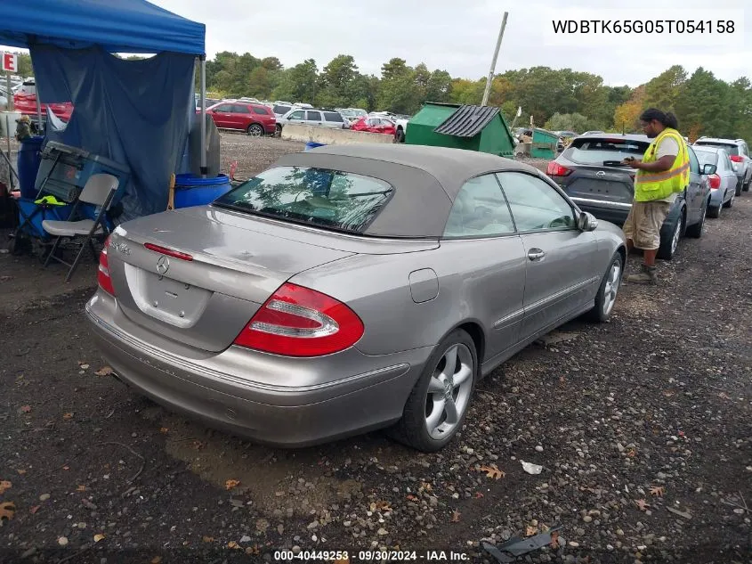 2005 Mercedes-Benz Clk 320 VIN: WDBTK65G05T054158 Lot: 40449253