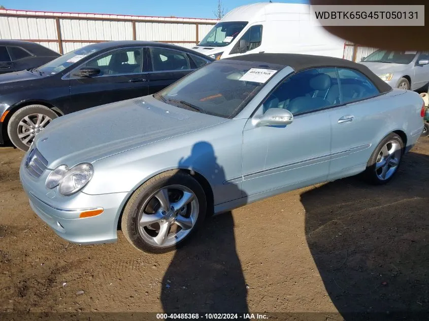 2005 Mercedes-Benz Clk 320 VIN: WDBTK65G45T050131 Lot: 40485368