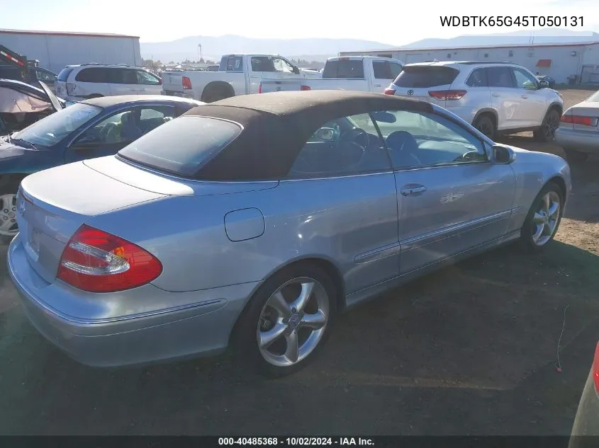 2005 Mercedes-Benz Clk 320 VIN: WDBTK65G45T050131 Lot: 40485368