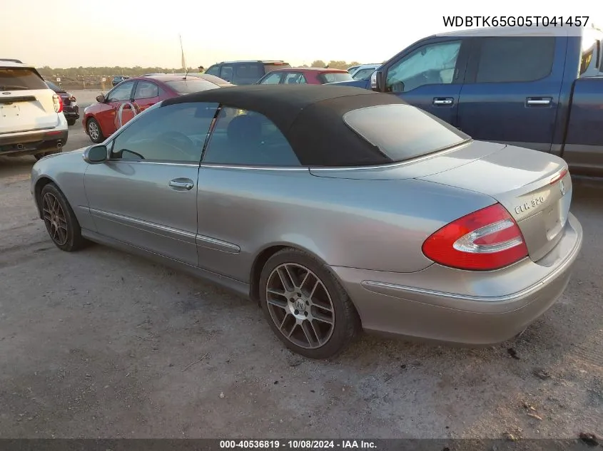 2005 Mercedes-Benz Clk 320 320 VIN: WDBTK65G05T041457 Lot: 40536819