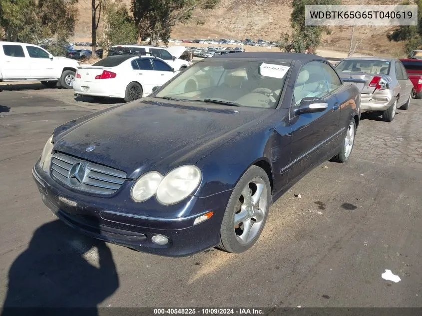 2005 Mercedes-Benz Clk 320 VIN: WDBTK65G65T040619 Lot: 40548225