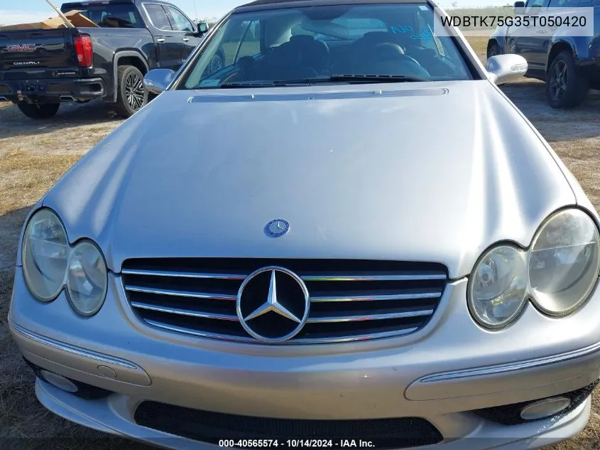 2005 Mercedes-Benz Clk 500 VIN: WDBTK75G35T050420 Lot: 40565574