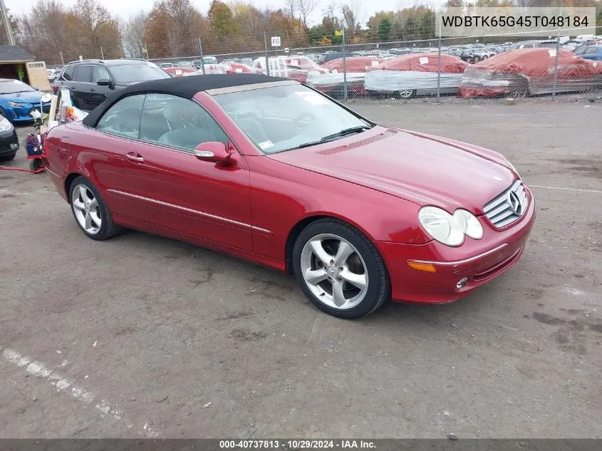 2005 Mercedes-Benz Clk 320 VIN: WDBTK65G45T048184 Lot: 40737813