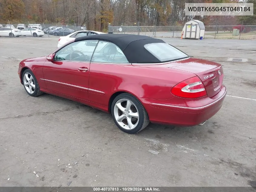 2005 Mercedes-Benz Clk 320 VIN: WDBTK65G45T048184 Lot: 40737813