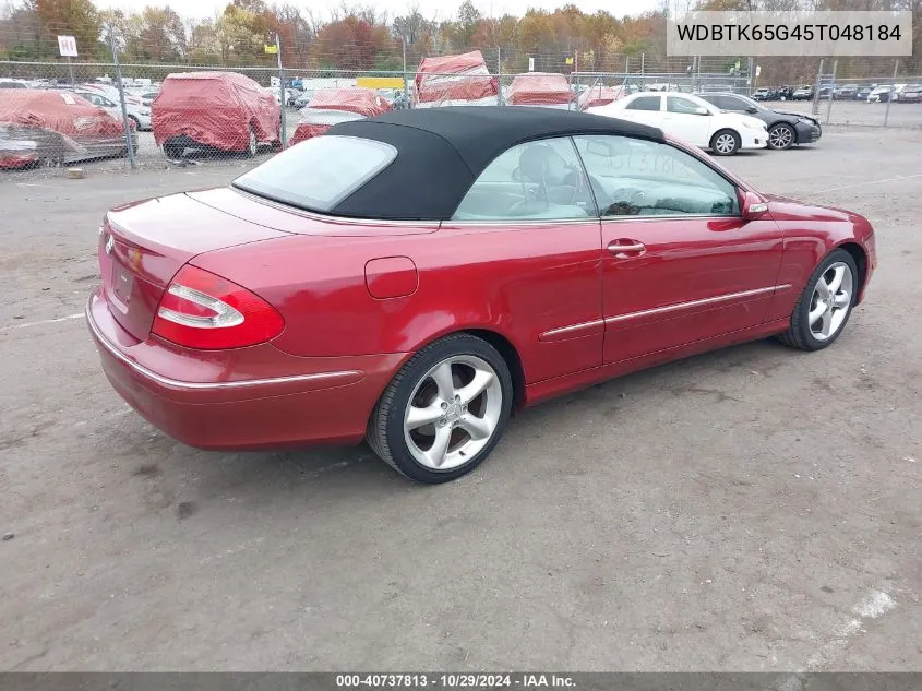 2005 Mercedes-Benz Clk 320 VIN: WDBTK65G45T048184 Lot: 40737813