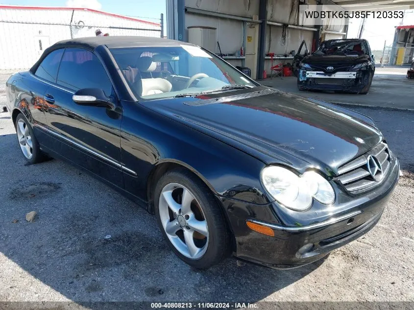 2005 Mercedes-Benz Clk 320 VIN: WDBTK65J85F120353 Lot: 40808213