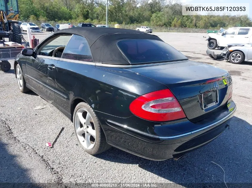 2005 Mercedes-Benz Clk 320 VIN: WDBTK65J85F120353 Lot: 40808213