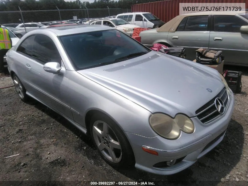 2006 Mercedes-Benz Clk 500 VIN: WDBTJ75J76F171739 Lot: 39692297