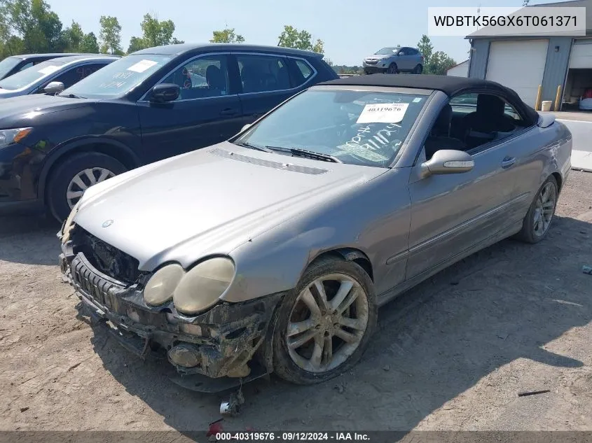 2006 Mercedes-Benz Clk 350 350 VIN: WDBTK56GX6T061371 Lot: 40319676