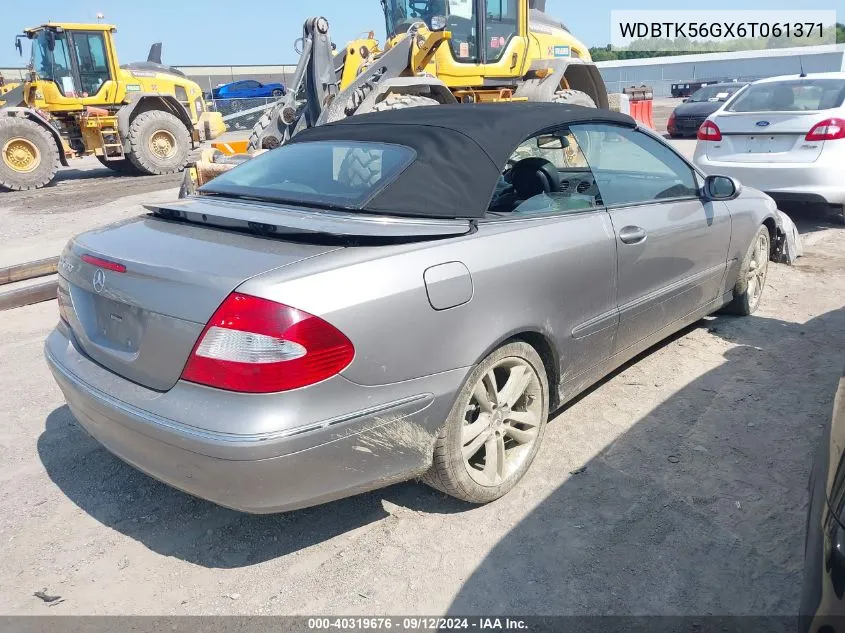 2006 Mercedes-Benz Clk 350 350 VIN: WDBTK56GX6T061371 Lot: 40319676