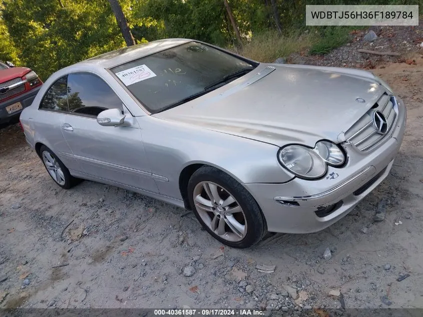 2006 Mercedes-Benz Clk 350 VIN: WDBTJ56H36F189784 Lot: 40361587